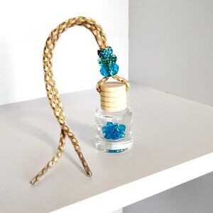 CAR Closet Air Freshener Refillable Fragrance Oil Hanging Bottle Turquoise